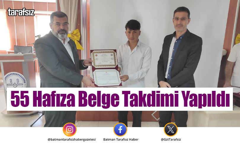 55 Hafıza Belge Takdimi Yapıldı