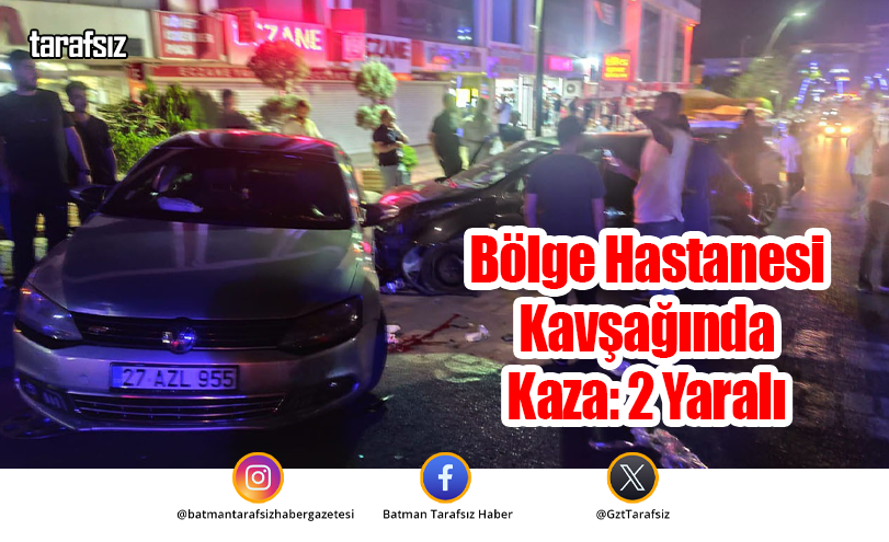 Bölge Hastanesi Kavşağında Kaza: 2 Yaralı