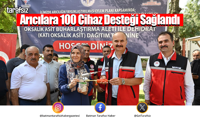 Arıcılara 100 Cihaz Desteği Sağlandı