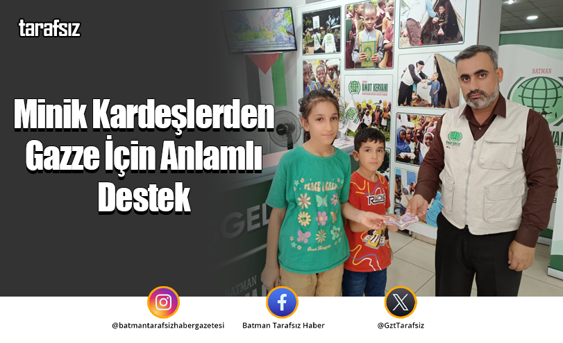 Minik Kardeşlerden Gazze İçin Anlamlı Destek