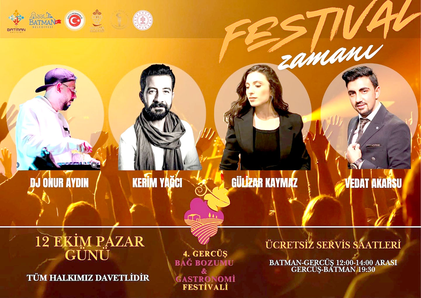 Gercüş Bağ Bozumu Festivali 12 Ekim’de Başlıyor