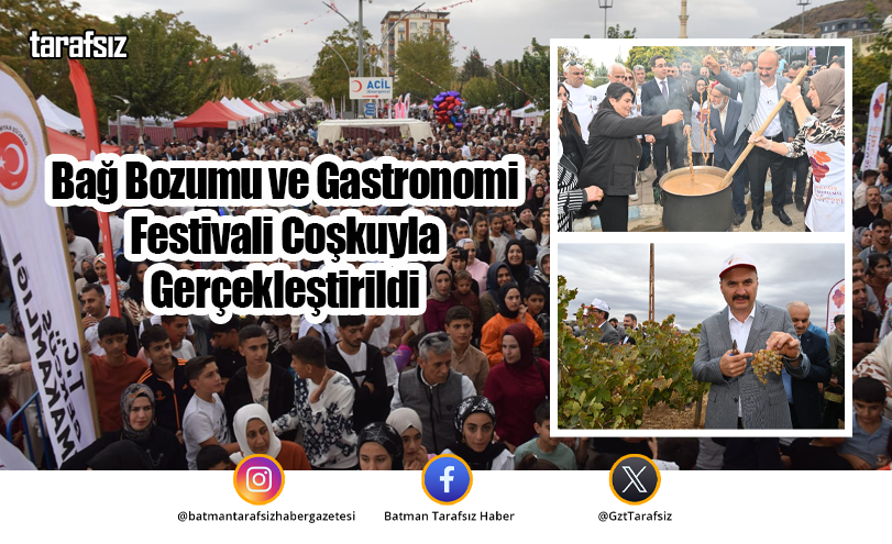 Bağ Bozumu ve Gastronomi Festivali Coşkuyla Gerçekleştirildi