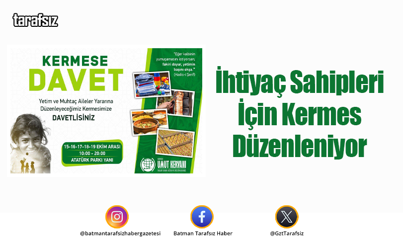 İhtiyaç Sahipleri İçin Kermes Düzenleniyor