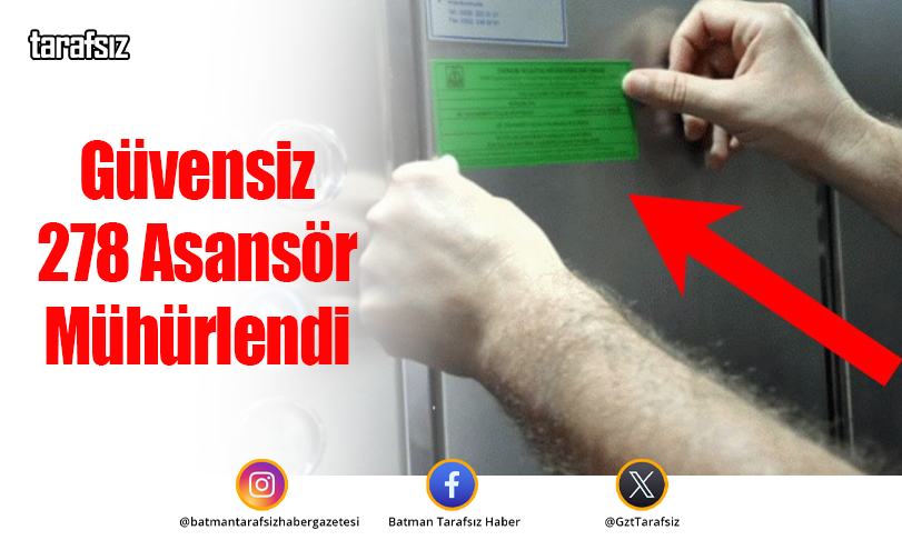 Güvensiz 278 Asansör Mühürlendi