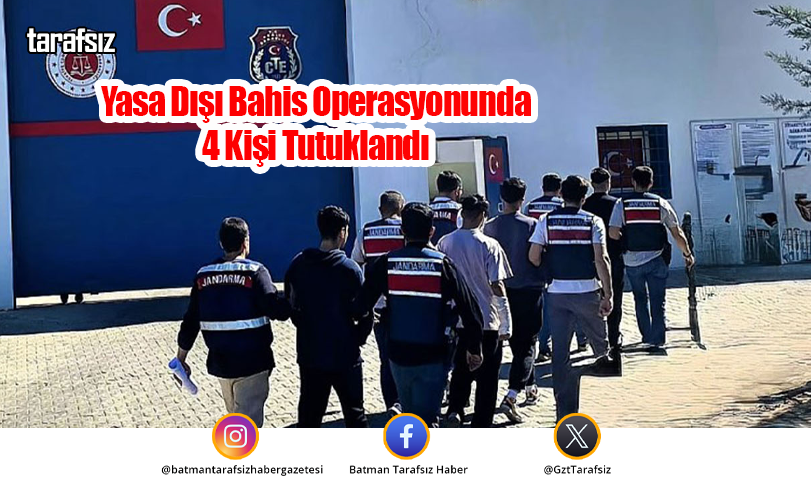 Yasa Dışı Bahis Operasyonunda 4 Kişi Tutuklandı