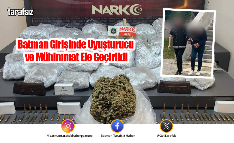 Batman Girişinde Uyuşturucu ve Mühimmat Ele Geçirildi