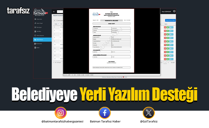 Belediyeye Yerli Yazılım Desteği