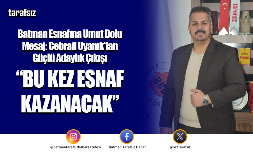 UYANIK: “BU KEZ ESNAF KAZANACAK”