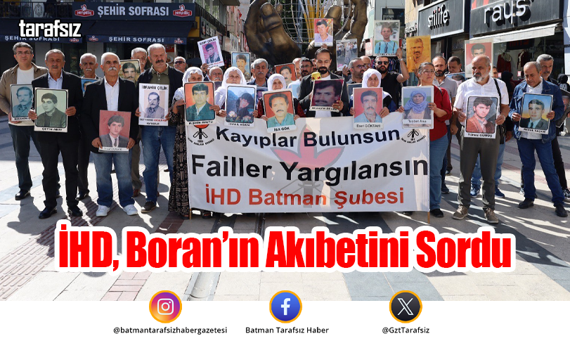 İHD, Boran’ın Akıbetini Sordu