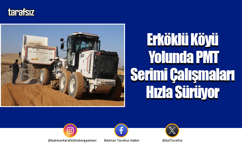 Erköklü Köyü Yolunda PMT Serimi Çalışmaları Hızla Sürüyor