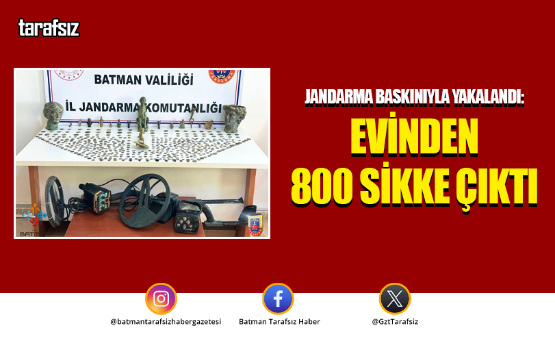 Jandarma baskınıyla yakalandı: Evinden 800 sikke çıktı