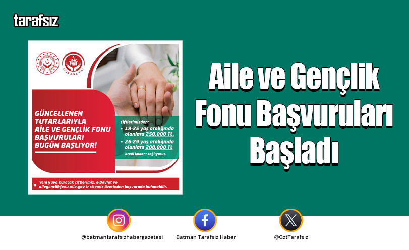 Aile ve Gençlik Fonu Başvuruları Başladı