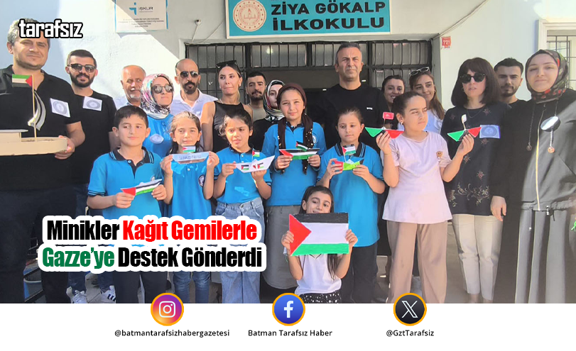 Minikler Kağıt Gemilerle Gazze’ye Destek Gönderdi