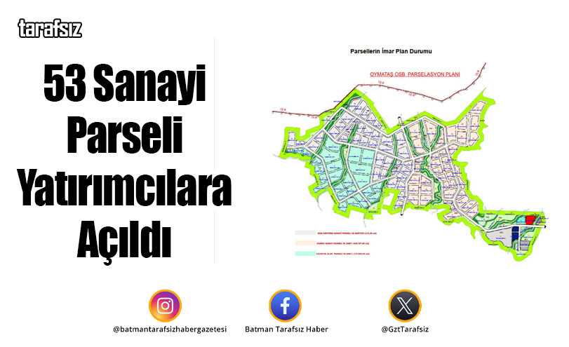 53 Sanayi Parseli Yatırımcılara Açıldı