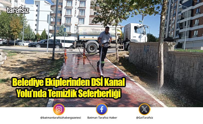 Belediye Ekiplerinden DSİ Kanal Yolu’nda Temizlik Seferberliği