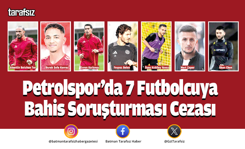 Petrolspor’da 7 Futbolcuya Bahis Soruşturması Cezası