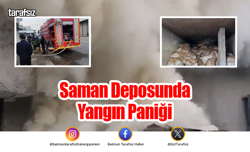 Saman Deposunda Yangın Paniği