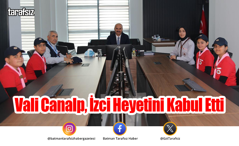 Vali Canalp, İzci Heyetini Kabul Etti
