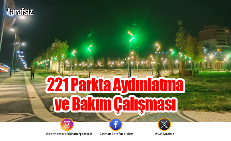 221 Parkta Aydınlatma ve Bakım Çalışması