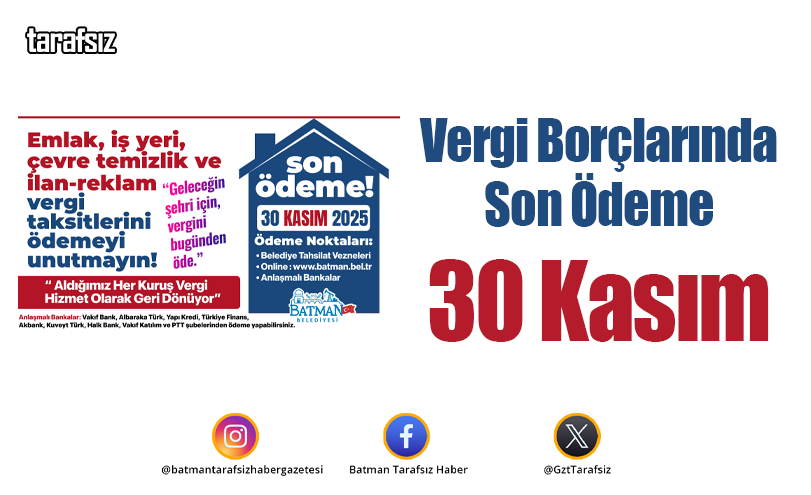 Vergi Borçlarında Son Ödeme 30 Kasım