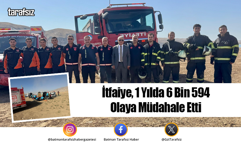 İtfaiye, 1 Yılda 6 Bin 594 Olaya Müdahale Etti