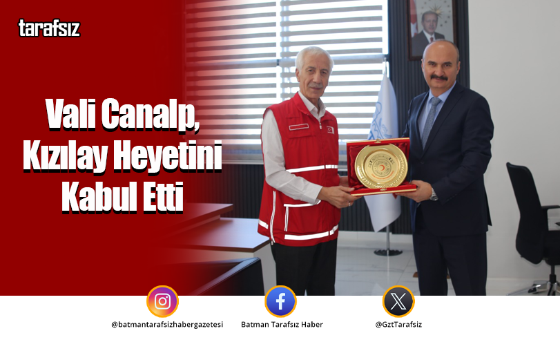 Vali Canalp, Kızılay Heyetini Kabul Etti