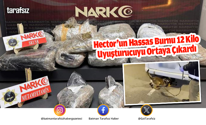 Hector’un Hassas Burnu 12 Kilo Uyuşturucuyu Ortaya Çıkardı