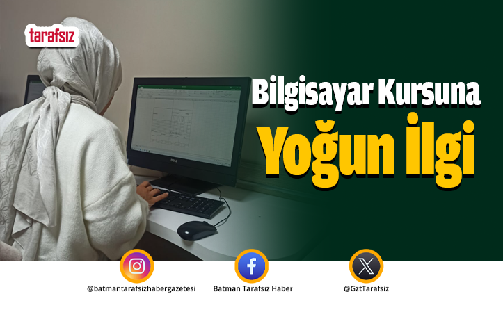 Bilgisayar Kursuna Yoğun İlgi