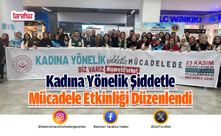 Kadına Yönelik Şiddetle Mücadele Etkinliği Düzenlendi