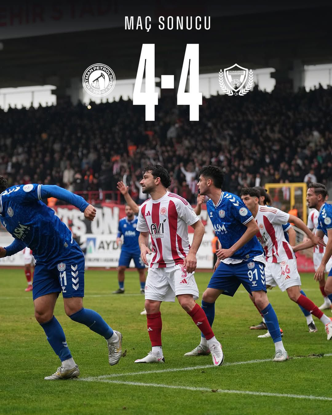 Batman Stadında Nefes Kesen 4-4 Maç