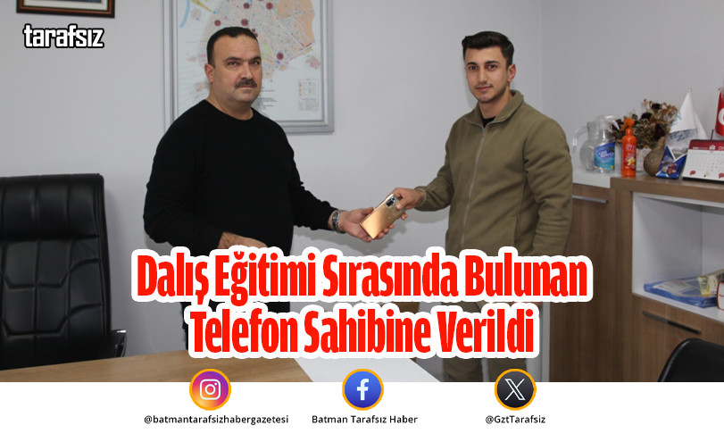 Dalış Eğitimi Sırasında Bulunan Telefon Sahibine Verildi