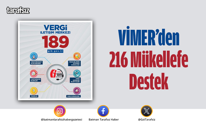 VİMER’den 216 Mükellefe Destek