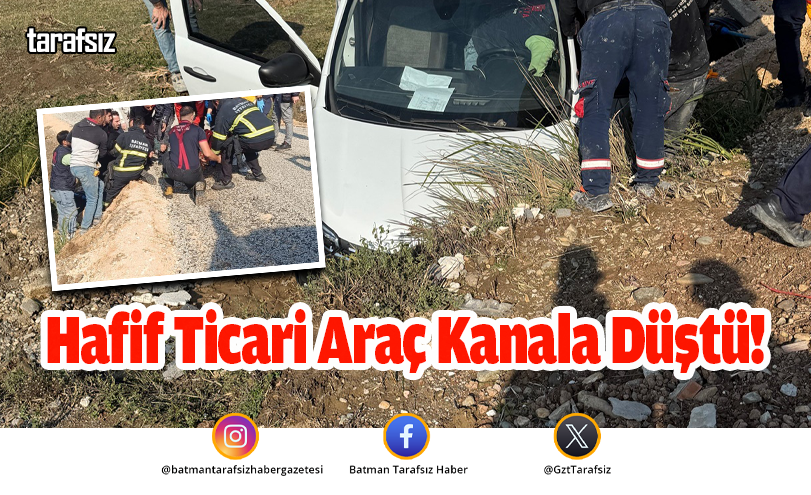 Hafif Ticari Araç Kanala Düştü!