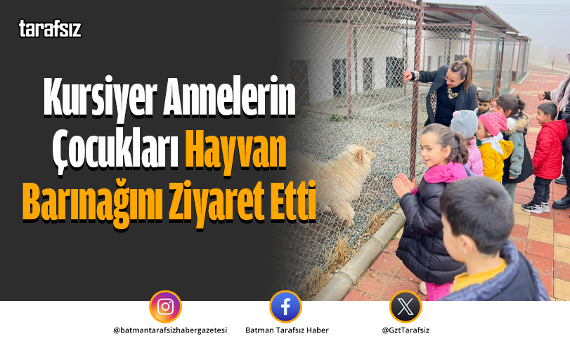 Kursiyer Annelerin Çocukları Hayvan Barınağını Ziyaret Etti