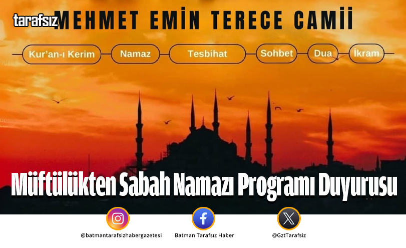 Müftülükten Sabah Namazı Programı Duyurusu
