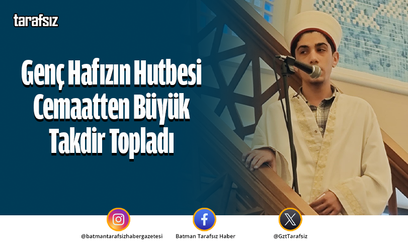 Genç Hafızın Hutbesi Cemaatten Büyük Takdir Topladı