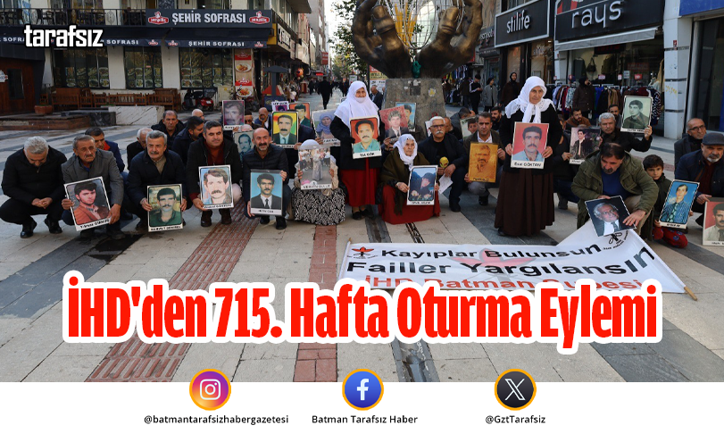İHD’den 715. Hafta Oturma Eylemi