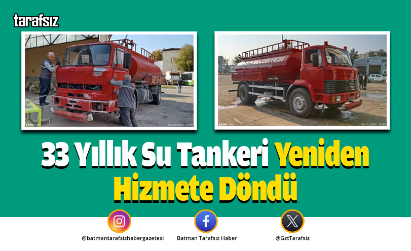 33 Yıllık Su Tankeri Yeniden Hizmete Döndü