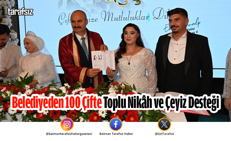 Belediyeden 100 Çifte Toplu Nikâh ve Çeyiz Desteği