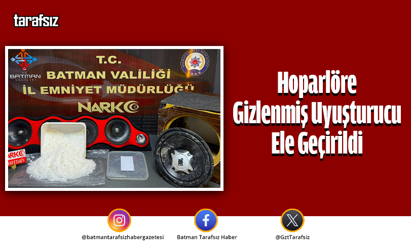 Hoparlöre Gizlenmiş Uyuşturucu Ele Geçirildi