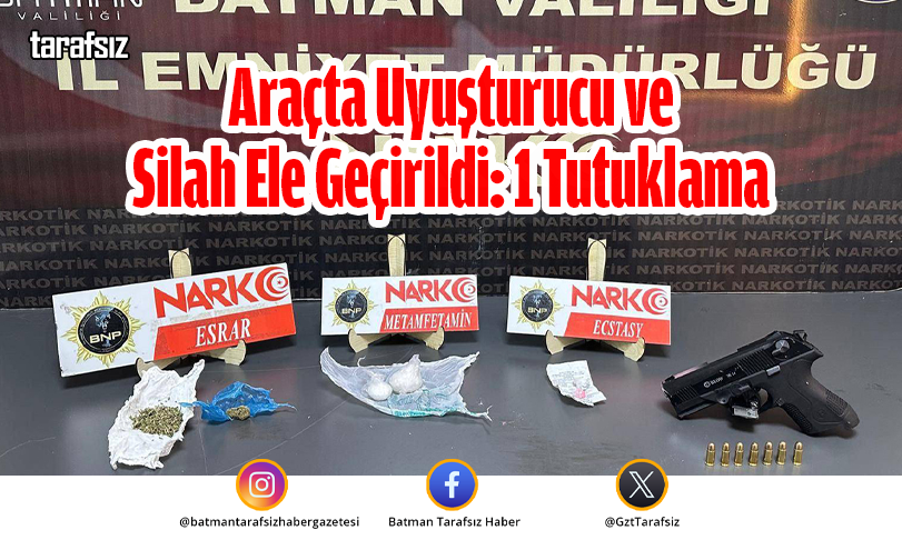 Araçta Uyuşturucu ve Silah Ele Geçirildi: 1 Tutuklama