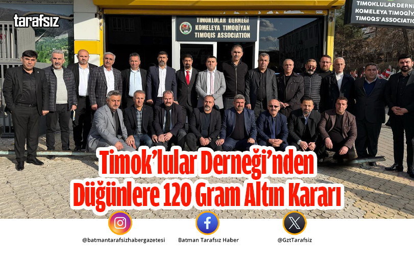 Timok’lular Derneği’nden Düğünlere 120 Gram Altın Kararı
