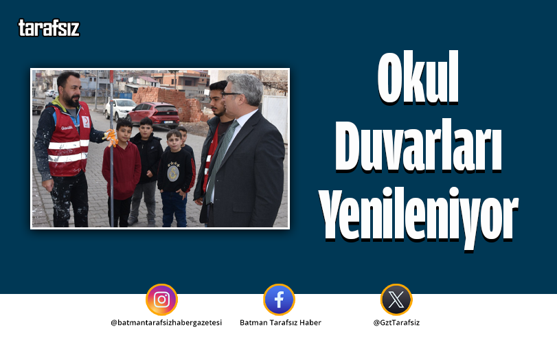 Okul Duvarları Yenileniyor