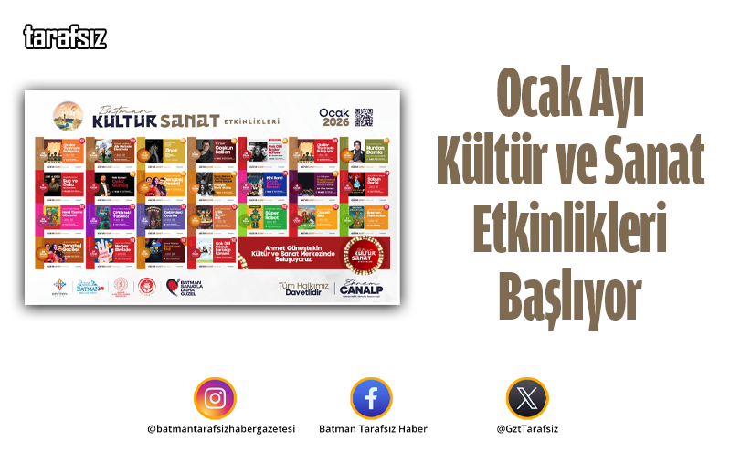 Ocak Ayı Kültür ve Sanat Etkinlikleri Başlıyor