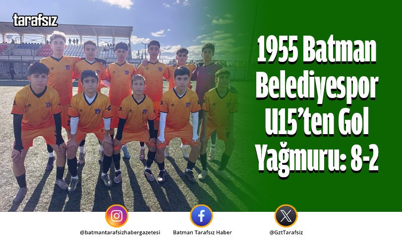 1955 Batman Belediyespor U15’ten Gol Yağmuru: 8-2