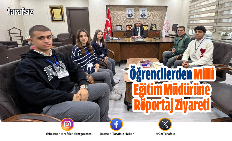 Öğrencilerden Milli Eğitim Müdürüne Röportaj Ziyareti