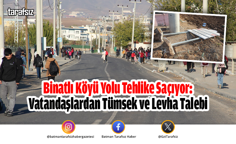 Binatlı Köyü Yolu Tehlike Saçıyor: Vatandaşlardan Tümsek ve Levha Talebi