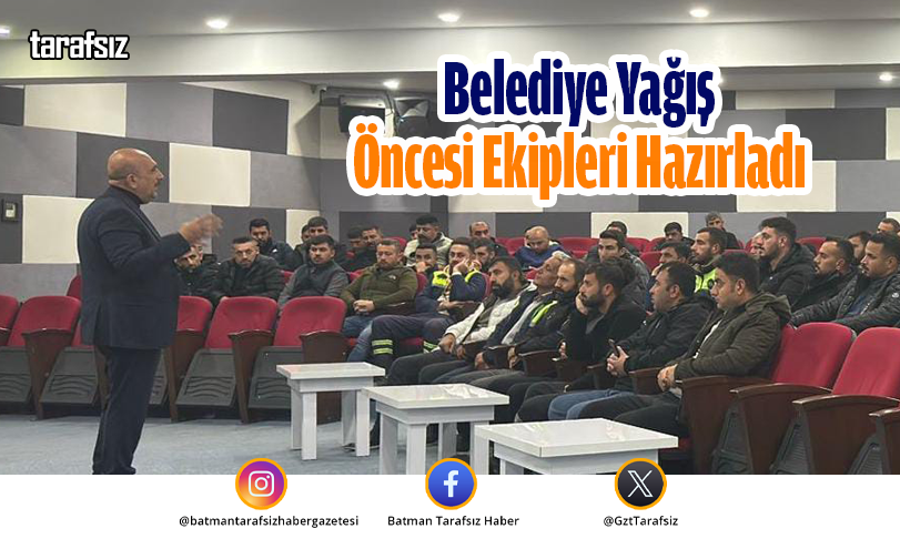 Belediye Yağış Öncesi Ekipleri Hazırladı