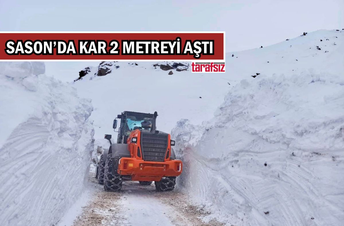 Sason’da Kar 2 Metreyi Aştı