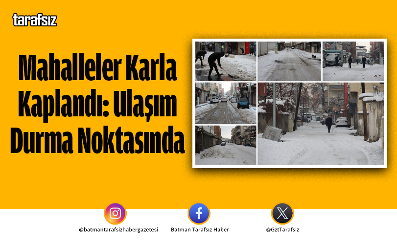 Mahalleler Karla Kaplandı: Ulaşım Durma Noktasında